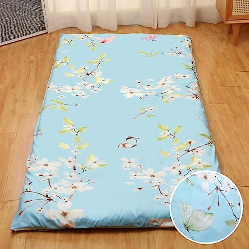 Japanese Washable Preboun Futon Mattress Cover with Zipper (Twin Size)
