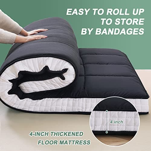 LILYPELLE Japanese Foldable Mattress, PortableSleeping Tatami Mat for Camping & CouchESA123
