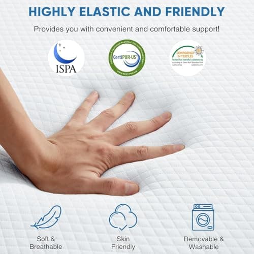 OLIXIS 4" Tri-Fold Memory Foam Mattress - Portable & Foldable, CertiPUR-US Certified