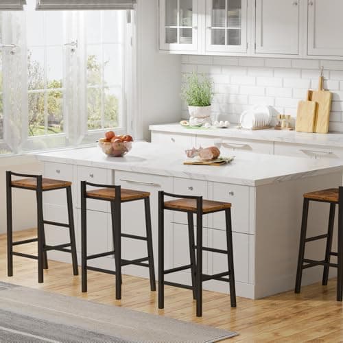 Furologee 2 Pack 24" Counter Height Bar Stools with Backrest