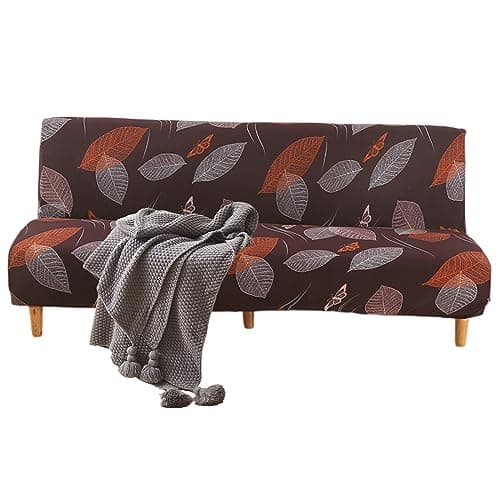 Armless Futon Couch Cover with Elastic Bottom