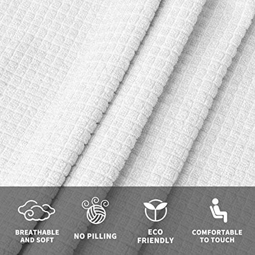 Stretch Futon Cover - Armless Sofa Slipcover - Non Slip Spandex - Soft Elastic Bands - Light Gray and White