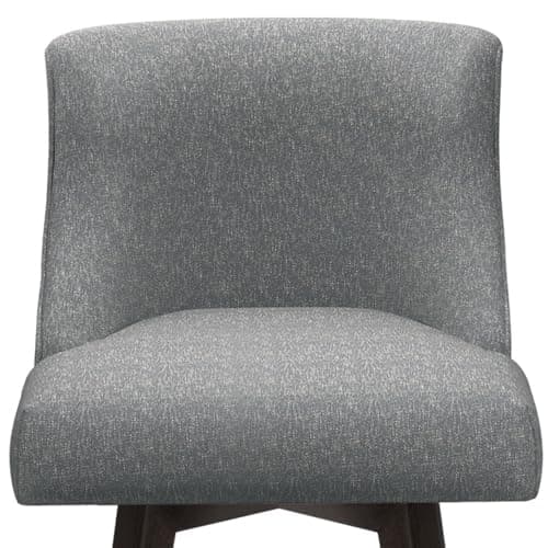 Modern 360°Swivel Bar Stools with Backs and Solid Wood Legs, 26 Inch Height, Denim Blue
