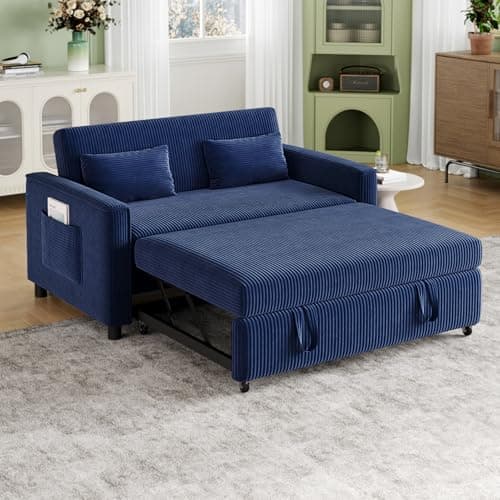Grey 3-in-1 Futon Sofa Bed with Adjustable Backrest