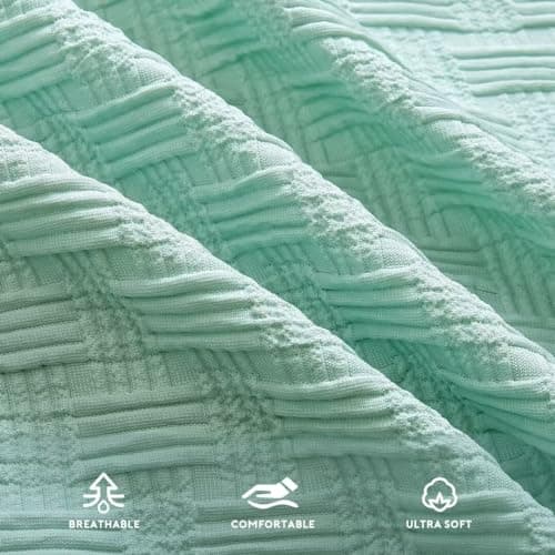 Japanese Futon Textured Zippered Cover, Super Soft & Machine Washable