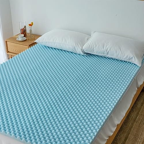 Simple&Opulence 2-Inch King Size Egg Crate Memory Foam Mattress Topper for Airflow and Pressure Relief