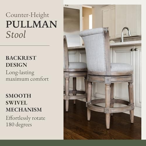 Maven Lane Reclaimed Oak & Ash Grey Swivel Bar Stool