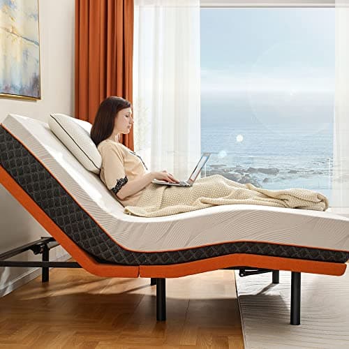 Easy to Install Adjustable Queen Bed Frame with Massage, Zero Gravity, Under Bed Lights, Wireless Remote, and Smart Features