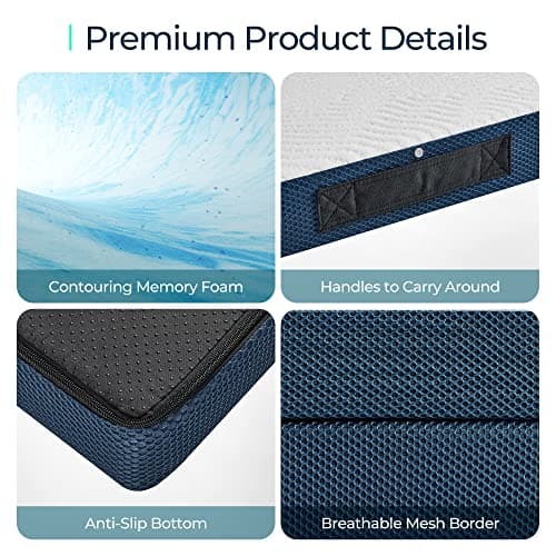 LINSY LIVING 4 Inch Tencel Trifold Memory Foam Mattress, Foldable Sofa Bed, Single Size