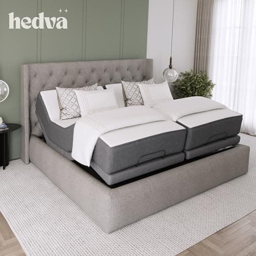 Hedva Massage Bed Frame with USB Ports, LED Light, Easy Assembly