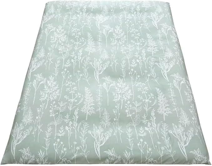Lake Blue Flower Futon Cover for Twin Mattress, Zipper Closure, Super Soft & Machine Washable