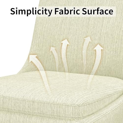 Swivel Barstool with Back, Memory Foam Upholstered Farmhouse Bar Stool - Linen Ivory