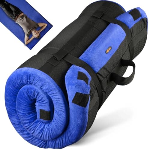 GAIALOLOP 3 Inch Thick Memory Foam Camping Mattress Pad GlampingPortable Futon Mat