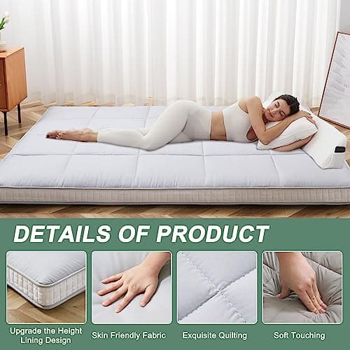 LILYPELLE Japanese Foldable Floor Mattress Futon & Tatami Mat Twin
