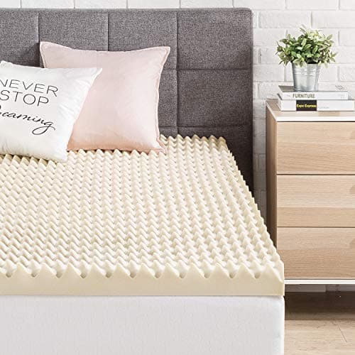 Copper Infused 3 Inch Egg Crate Memory Foam Mattress Topper, King, CertiPUR-US Certified, Best Price Beige