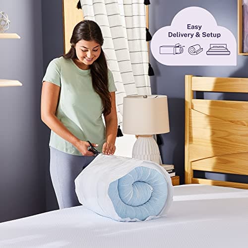 Sleep Innovations 2 Inch Cooling Gel Memory Foam Mattress Topper, Queen, Medium Support