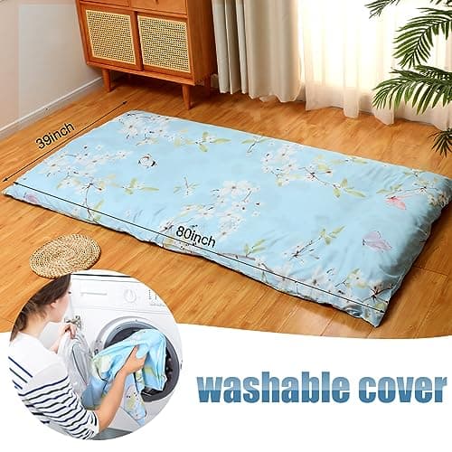 Japanese Washable Preboun Futon Mattress Cover with Zipper (Twin Size)