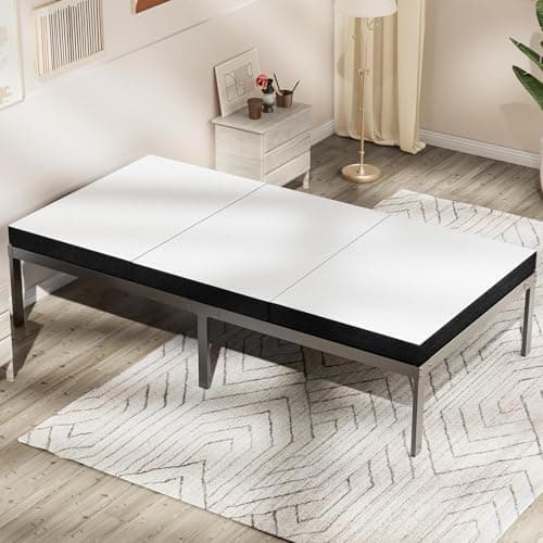 OLIXIS 4" Tri-Fold Memory Foam Mattress - Portable & Foldable, CertiPUR-US Certified