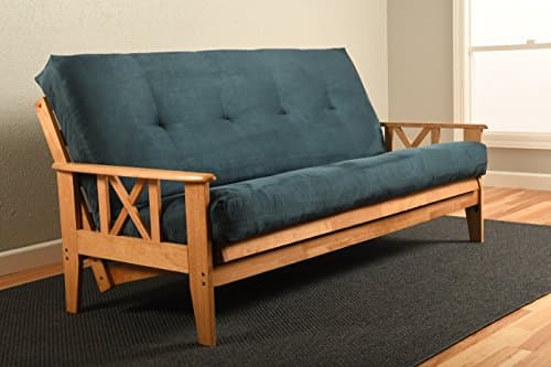 Navy Queen Size Futon Cover - Suede Microfiber Quality Fit 6-8 Inch Futons