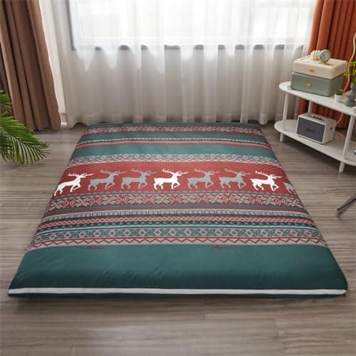 EFELIM Queen 150x200cm Printed Japanese Futon Mattress Cover with Zipper