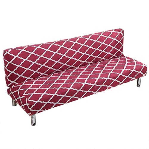 Premium Polyester Futon Cover for Full Size Armless Sofas, Machine Washable Velvet Peacock Blue - SFCT