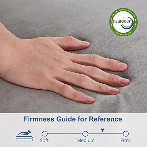 SINWEEK Tri-Fold Mattress Foam Topper with Removable Cover