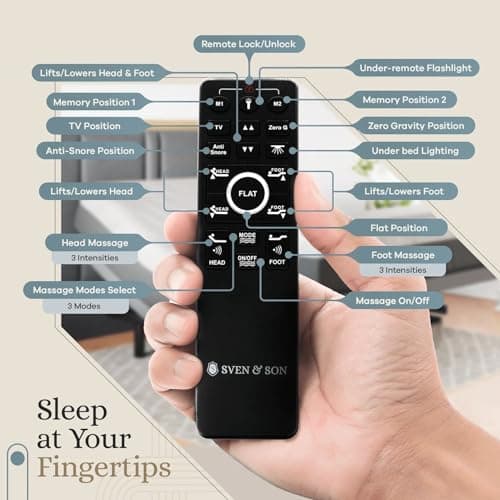 Adjustable Bed Base with Massage, USB, Zero Gravity - Full Size