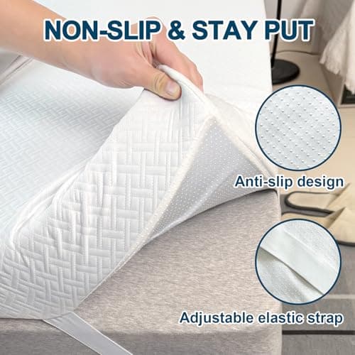 2 Inch CertiPUR-US Certified Ventilated Memory Foam Queen Mattress Topperedores: Back Pain Relief
