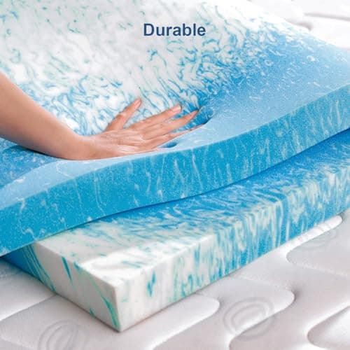 Queen Size Gel Memory Foam Mattress Topper for Back Pain Relief