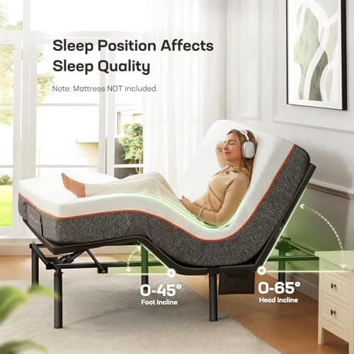 Queen Adjustable Bed Base with Massage and USB Ports
