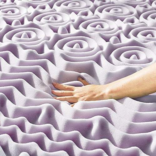 Mellow Queen Mattress Topper, 2 Inch 5-Zone Memory Foam, Lavender Infusion