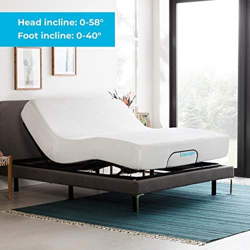Linenspa Full Size Electric Bed Frame - Incline Head & Foot - Quiet Motor - Easy Assembly - Perfect for Lounging