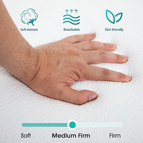 Certified 4 Inch Memory Foam Mattress Topper for Camping and Guest Rooms