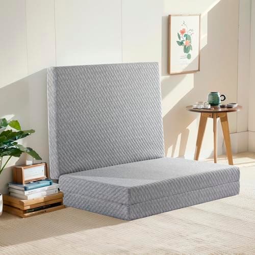 CertiPUR-US Certified Twin Trifold Mattress Mat, 3" Cooling Gel Memory Foam