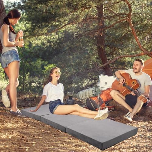 Portable Memory Foam Mattress, Soft & Waterproof, 71"x24"x3", Camping & Travel Mat
