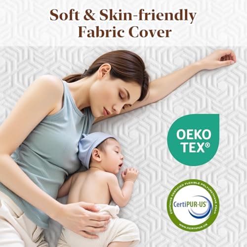 CertiPUR-US & Oeko-TEX Certified 2 Inch Soft Gel Memory Foam Mattress Topper for Side Sleepers