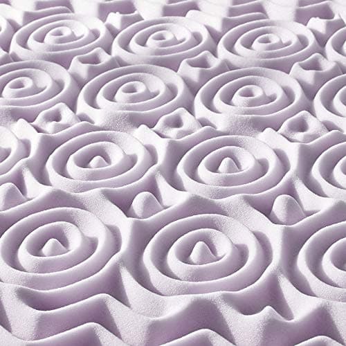 Mellow Queen Mattress Topper, 2 Inch 5-Zone Memory Foam, Lavender Infusion
