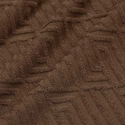 ZNSAYOTX Wine Red Stretch Futon Cover for Full Size Armless Sofa Bed (67"-82")