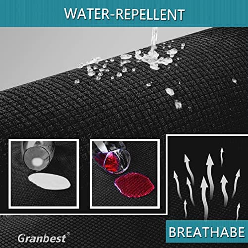 Granbest Waterproof Futon Cover for Kids and Pets, Black