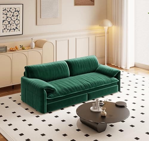 66" Oversized Reclining Futon Couch Bed with Velvet Upholstery Queen Size Daybed Loveseat