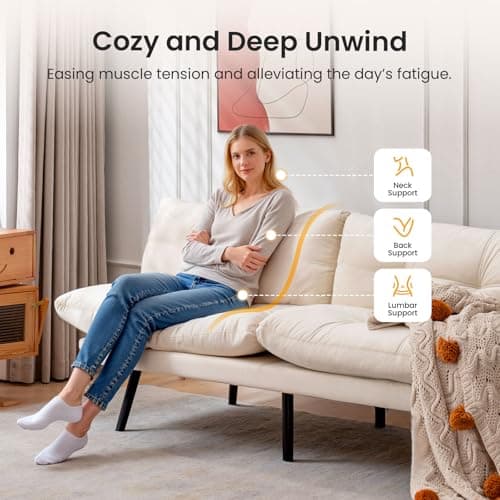 71" Comfortable Convertible Futon Sofa Bed, Velvet Cushion, Twin Size