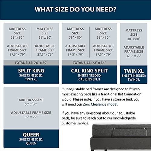 Adjustable Bed Frame with Massage and Storage for Queen Size Beds