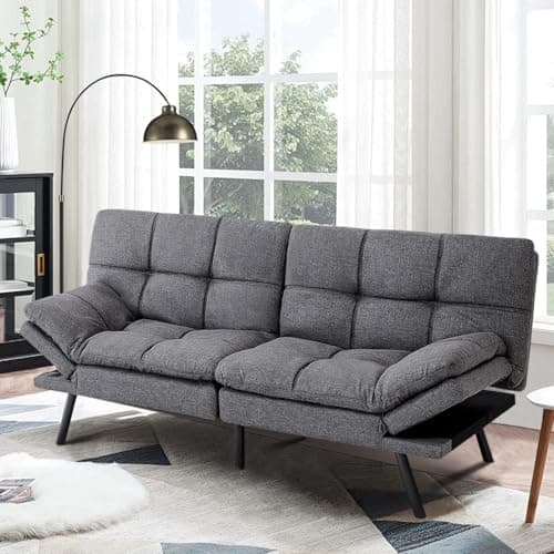 Memory Foam Futon Sofa Bed for Small Spaces