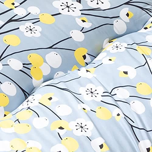 MAXYOYO Navy Floral Japanese Foldable Futon Mattress Twin Size