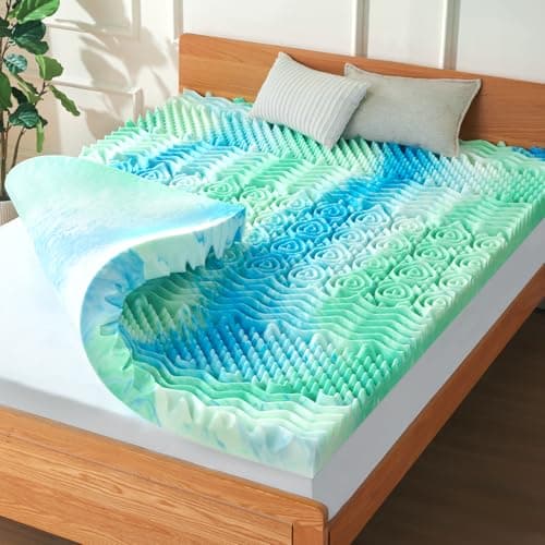 2-Inch Twin Memory Foam Mattress Topper with Cooling Gel – 7 Zones for Pressure Relief, Soft & Breathable, CertiPUR-US Certified