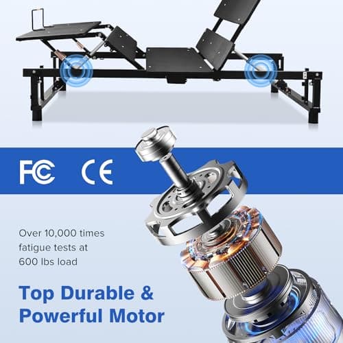 Futhy King Size Electric Adjustable Bed Frame with Wireless Remote Control