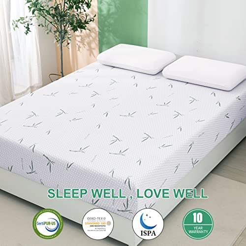 Cooling Gel Memory Foam Twin XL Mattress with Bamboo Cover, 8 Inch