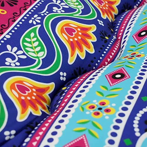 MAXYOYO Vintage Floral Japanese Futon Mattress, Queen Size, Portable Lounger Couch Bed Mattress Pad