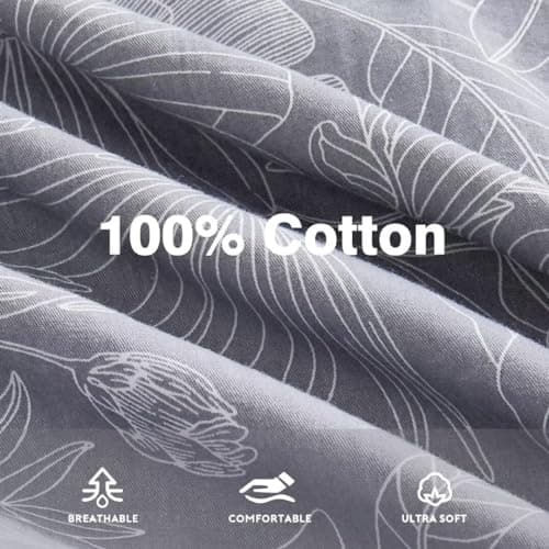 100% Cotton Zippered Futon Cover, Super Soft & Machine Washable Twin/Full/Queen