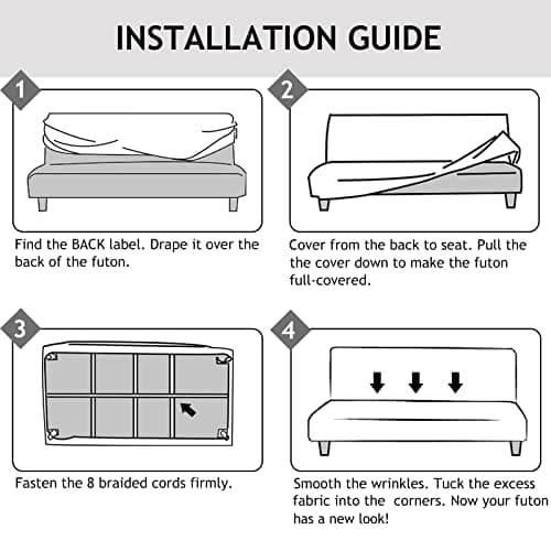 Waterproof Full Size Armless Futon Mattress Cover